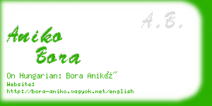 aniko bora business card